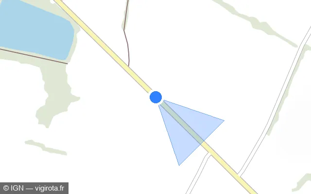 Vue plan de l'emplacement du radar fixe à Coron
