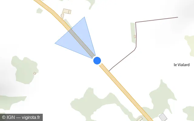 Vue plan de l'emplacement du radar fixe à Livers-Cazelles