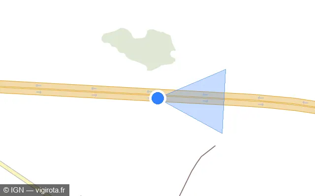 Vue plan de l'emplacement du radar fixe à Parville