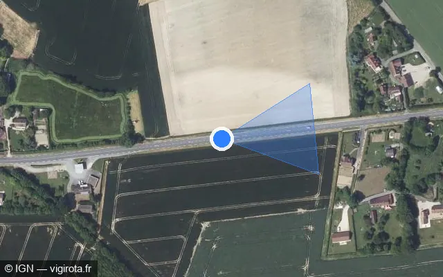 Vue satellite de l'emplacement du radar fixe à Vichères