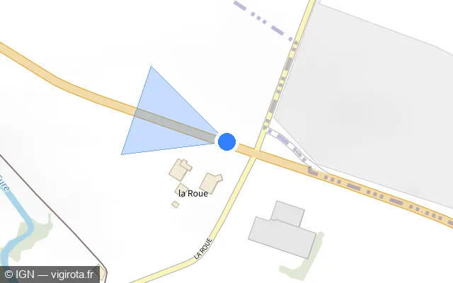 Vue plan de l'emplacement du radar fixe à Saint-Luperce