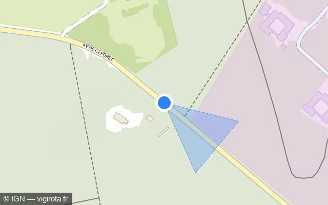 Vue plan de l'emplacement du radar fixe à Châteauroux