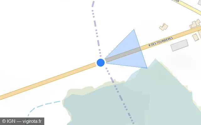 Vue plan de l'emplacement du radar fixe à Censeau