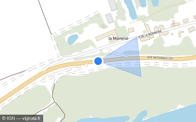 Vue plan de l'emplacement du radar fixe à Monteaux