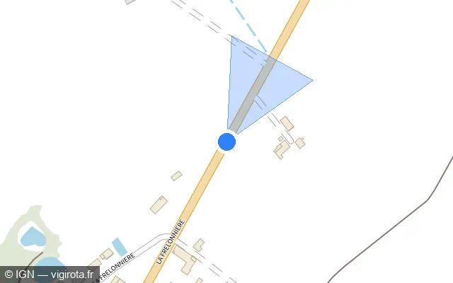 Vue plan de l'emplacement du radar fixe à Sambin