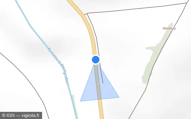 Vue plan de l'emplacement du radar fixe à Lixhausen