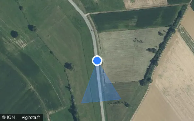 Vue satellite de l'emplacement du radar fixe à Lixhausen