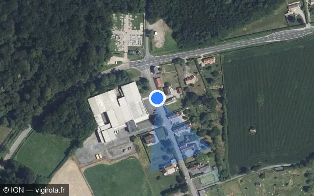 Vue satellite de l'emplacement du radar fixe à Sai