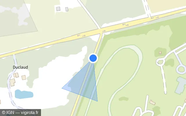 Vue plan de l'emplacement du radar fixe à Mérignac