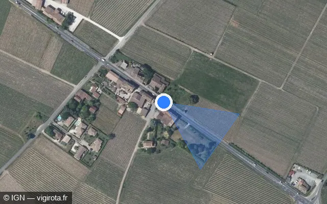 Vue satellite de l'emplacement du radar fixe à Saint-Émilion