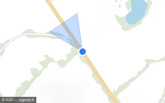 Vue plan de l'emplacement du radar fixe à Cerizay