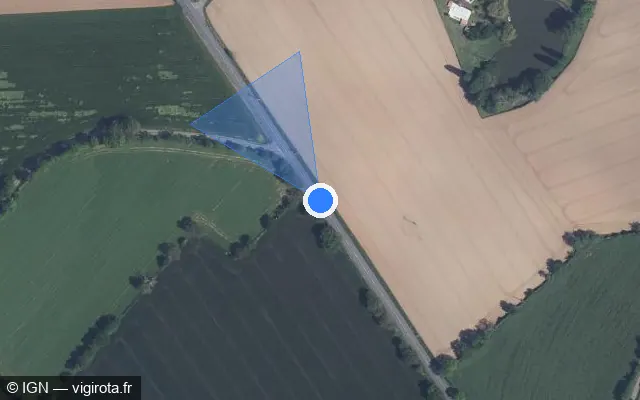Vue satellite de l'emplacement du radar fixe à Cerizay