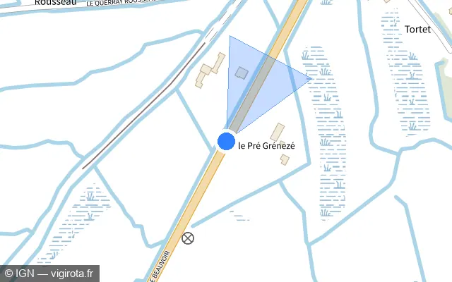 Vue plan de l'emplacement du radar fixe à Saint-Gervais