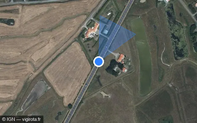 Vue satellite de l'emplacement du radar fixe à Saint-Gervais