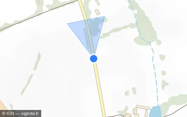 Vue plan de l'emplacement du radar fixe à Landéhen