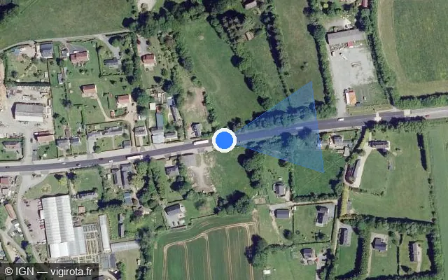 Vue satellite de l'emplacement du radar fixe à L'Hôtellerie