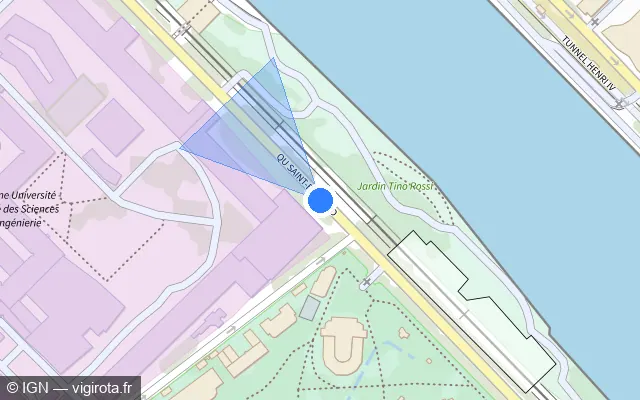 Vue plan de l'emplacement du radar fixe à Paris
