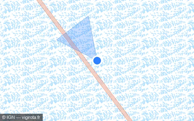 Vue plan de l'emplacement du radar fixe à Chamonix-Mont-Blanc