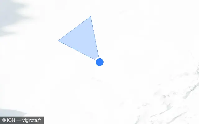 Vue satellite de l'emplacement du radar fixe à Chamonix-Mont-Blanc