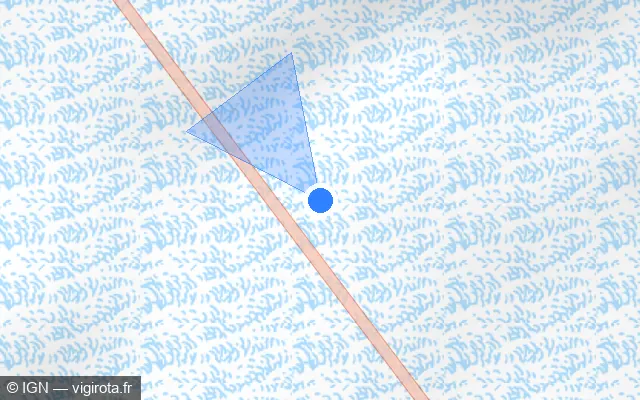 Vue plan de l'emplacement du radar fixe à Chamonix-Mont-Blanc
