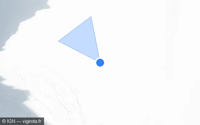Vue satellite de l'emplacement du radar fixe à Chamonix-Mont-Blanc