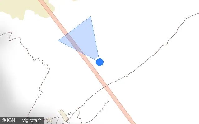 Vue plan de l'emplacement du radar fixe à Les Houches