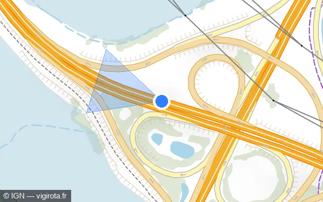 Vue plan de l'emplacement du radar fixe à Bouguenais