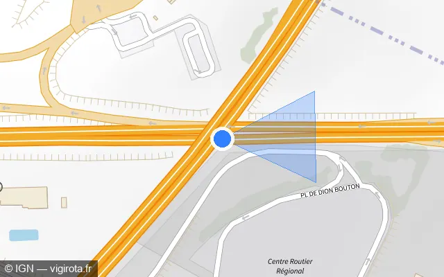 Vue plan de l'emplacement du radar discriminant à Buxerolles