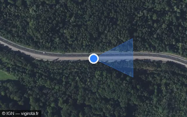 Vue satellite de l'emplacement du radar discriminant à Algrange