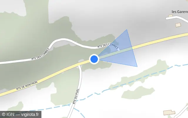 Vue plan de l'emplacement du radar discriminant à Saint-Romain-et-Saint-Clément