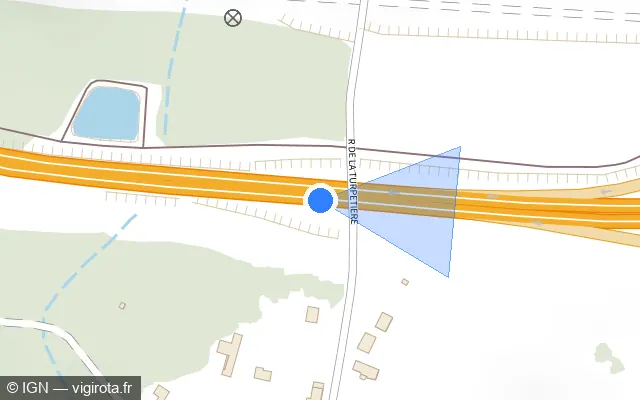Vue plan de l'emplacement du radar discriminant à Chambray-lès-Tours