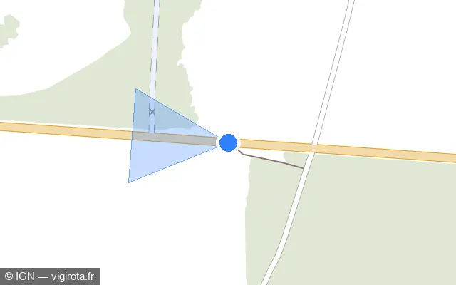 Vue plan de l'emplacement du radar discriminant à Saint-Laurent-en-Gâtines