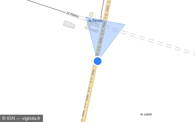 Vue plan de l'emplacement du radar discriminant à Dambron