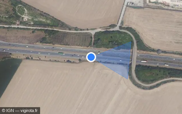 Vue satellite de l'emplacement du radar discriminant à Gonesse
