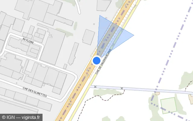 Vue plan de l'emplacement du radar discriminant à Vaudherland