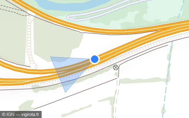 Vue plan de l'emplacement du radar discriminant à Vaulx-en-Velin