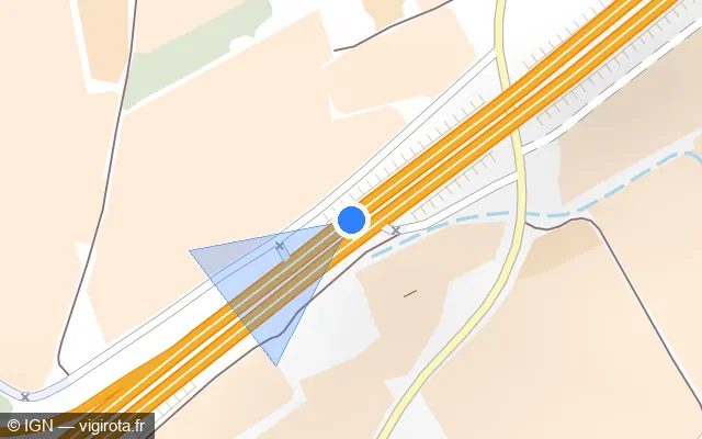 Vue plan de l'emplacement du radar discriminant à Fournès