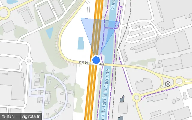 Vue plan de l'emplacement du radar discriminant à Blagnac