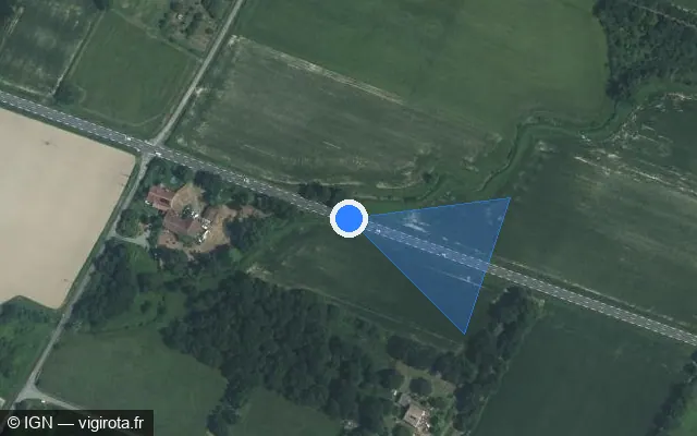 Vue satellite de l'emplacement du radar discriminant à Gée-Rivière