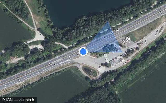 Vue satellite de l'emplacement du radar discriminant à Villard-Bonnot