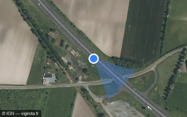 Vue satellite de l'emplacement du radar discriminant à Blou