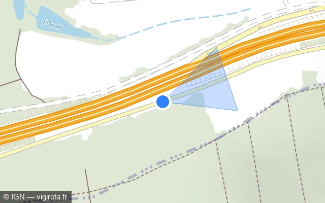 Vue plan de l'emplacement du radar discriminant à Ancerville
