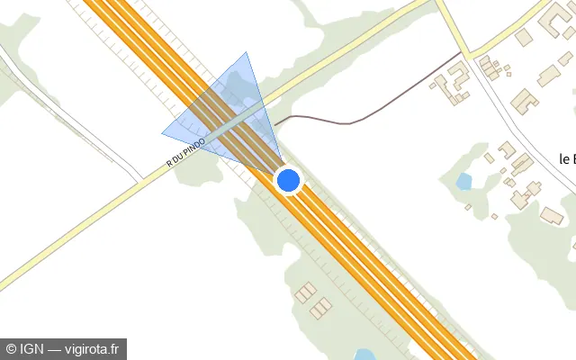Vue plan de l'emplacement du radar discriminant à Ennetières-en-Weppes