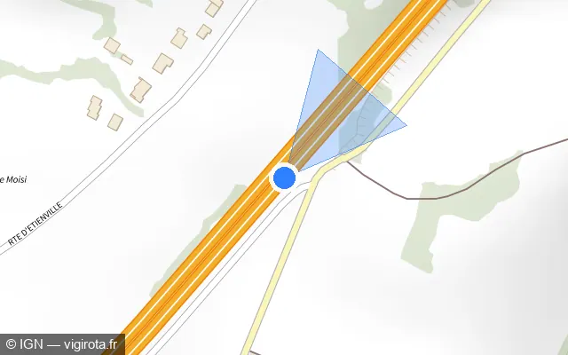 Vue plan de l'emplacement du radar discriminant à Leubringhen
