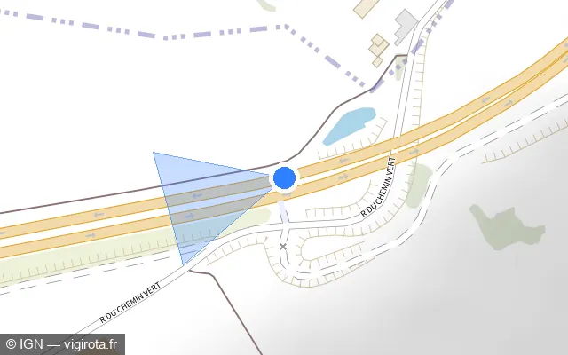 Vue plan de l'emplacement du radar discriminant à Saint-Léonard