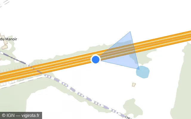 Vue plan de l'emplacement du radar discriminant à La Queue-les-Yvelines