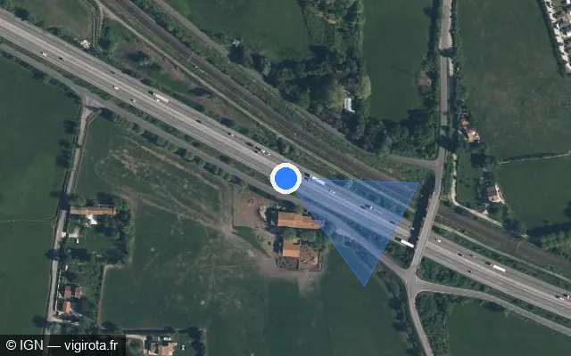 Vue satellite de l'emplacement du radar discriminant à Fontvieille