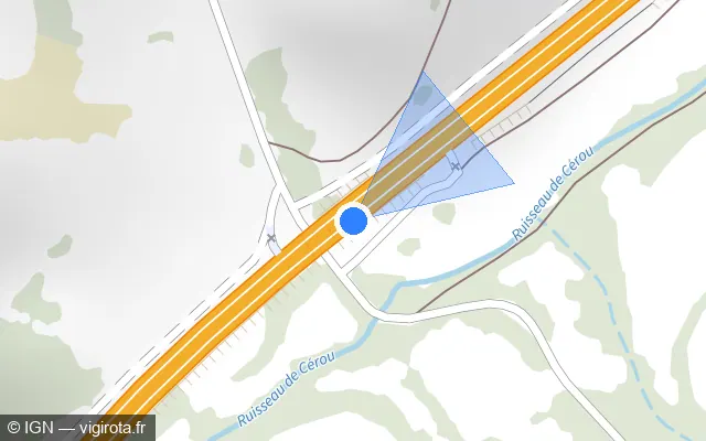 Vue plan de l'emplacement du radar discriminant à Saint-Mary-le-Plain
