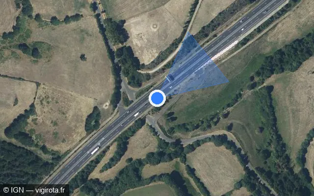Vue satellite de l'emplacement du radar discriminant à Saint-Mary-le-Plain