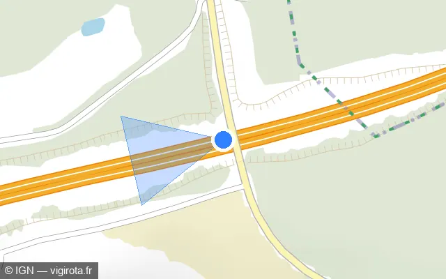 Vue plan de l'emplacement du radar discriminant à Saint-Exupéry-les-Roches